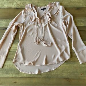 BLVD Light Pink Choker Blouse - Small